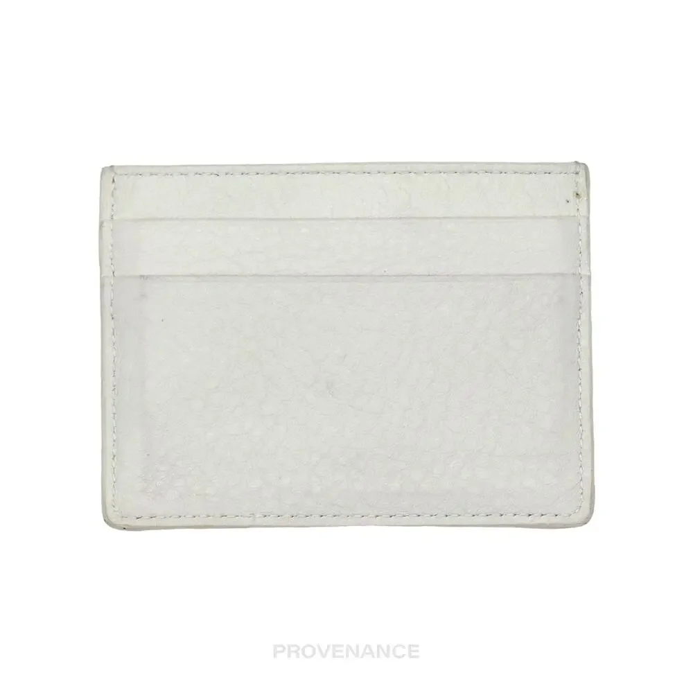 🔴 Balenciaga Logo Card Holder Wallet - White